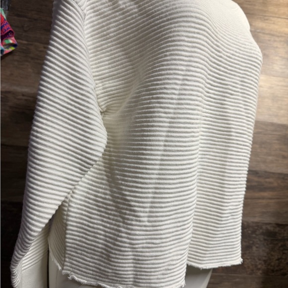 Aerie Off-White Ribbed Crew Neck Sweater - Picture 3 of 9